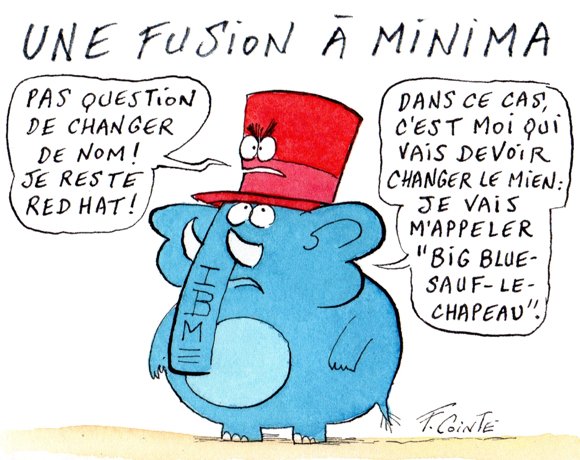 Dessin: IBM finalise le rachat de Red Hat